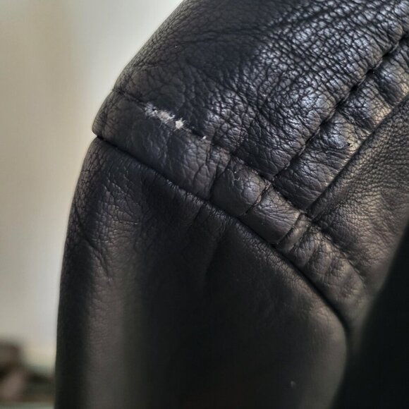 New Blank-NYC Men's Leather Moto Full Zip Jacket w/Hood – Size Large - Picture 14 of 14